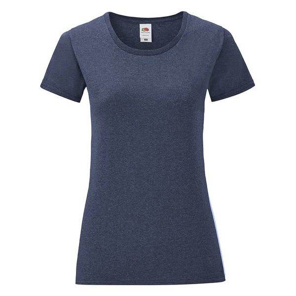 Fruit of the Loom Navy blue Iconic women's t-shirt in combed cotton Fruit of the Loom