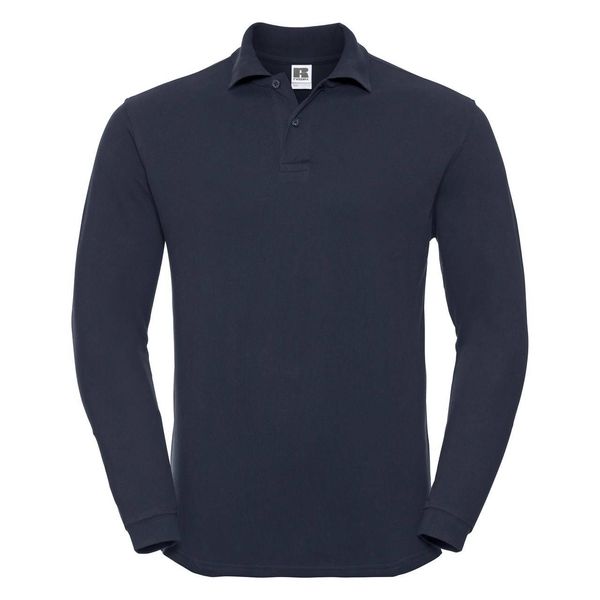 RUSSELL Navy blue long sleeve polo shirt Russell
