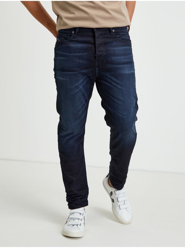 Diesel Navy Blue Men's Straight Fit Diesel Vider Jeans - Men's