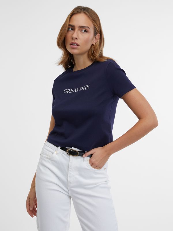 Orsay Navy blue women's T-shirt ORSAY