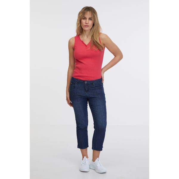 SAM73 Navy blue women's three-quarter straight fit jeans SAM 73 Antonella