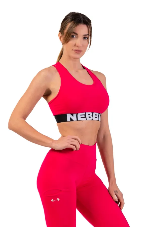 NEBBIA Nebbia Sports Bra with Cross Back Cut 410 pink S