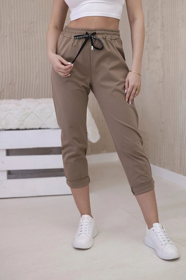 Kesi New Punto Trousers with Camel Waist Tie