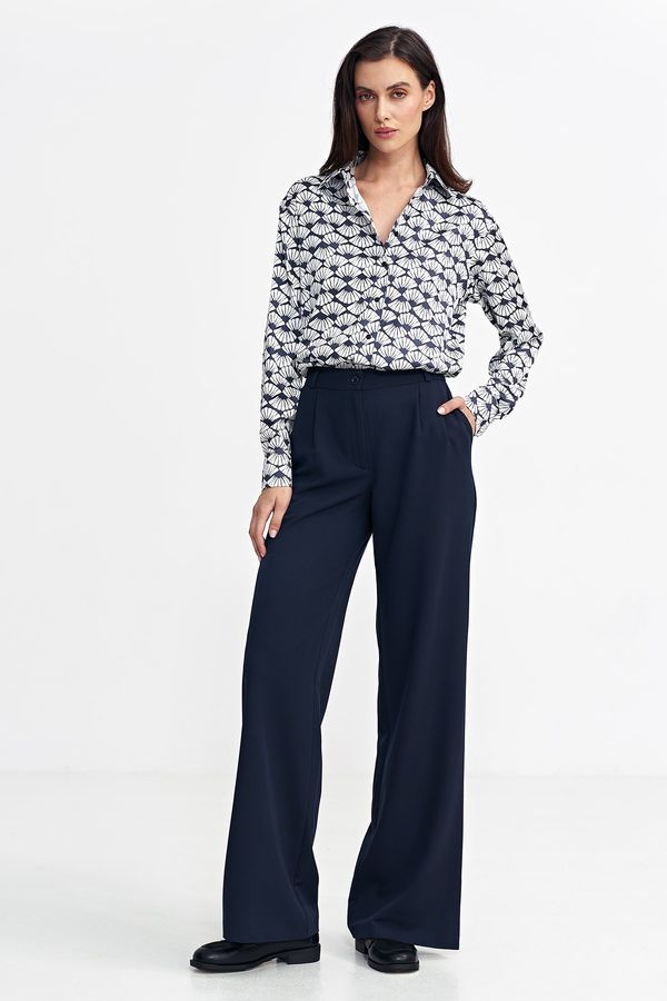 Nife Nife Woman's Pants SD102 Navy Blue