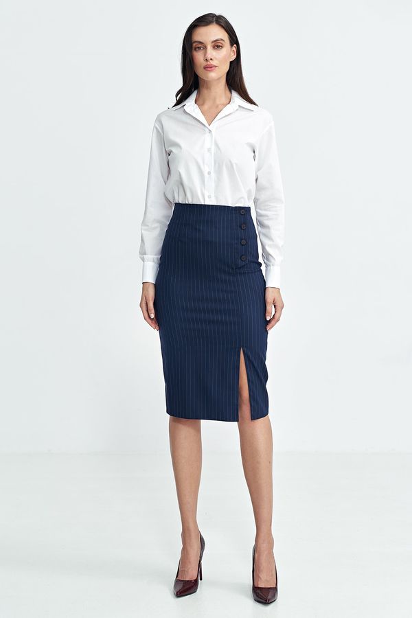 Nife Nife Woman's Skirt SP77 Navy Blue