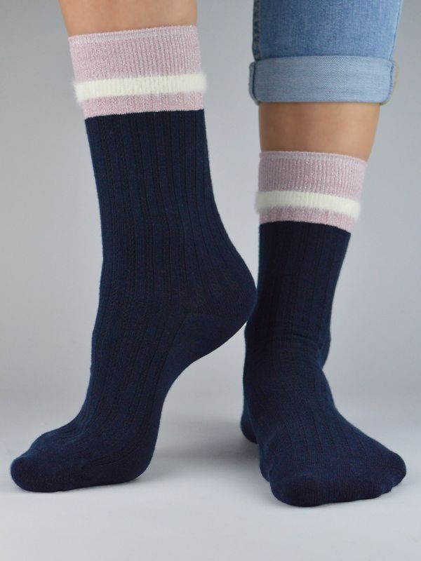 NOVITI NOVITI Woman's Socks SB050-W-03 Navy Blue