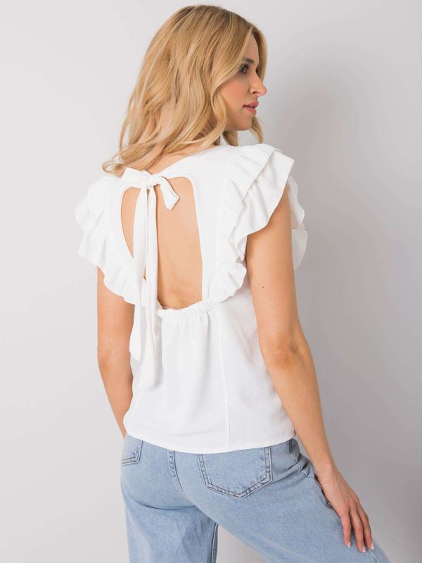 Fashionhunters OCH BELLA White blouse with a neckline on the back