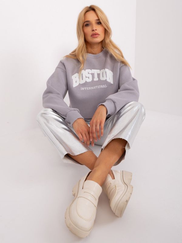Fashionhunters Off-white insulated oversize sweatshirt without hood