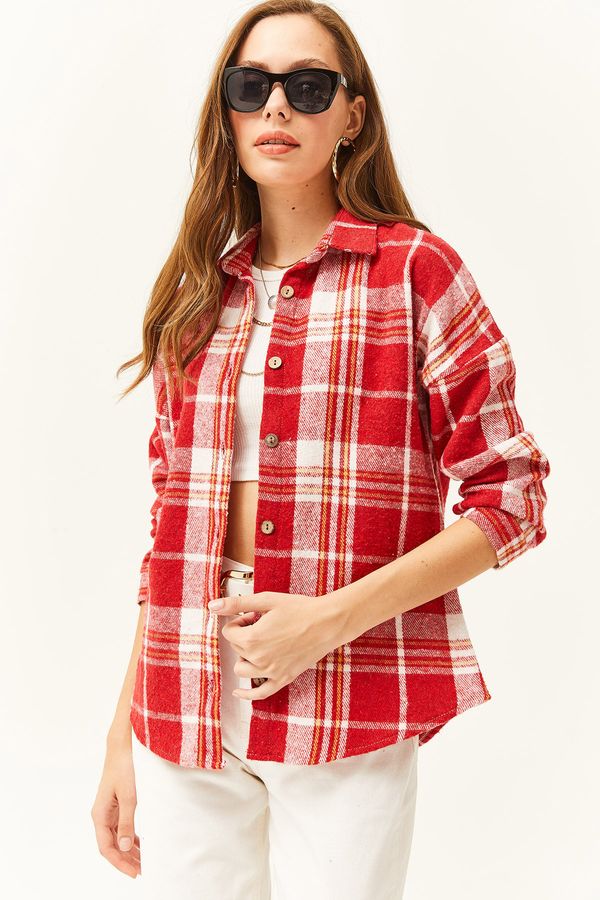 Olalook Olalook Women's Red Plaid Lumberjack Shirt