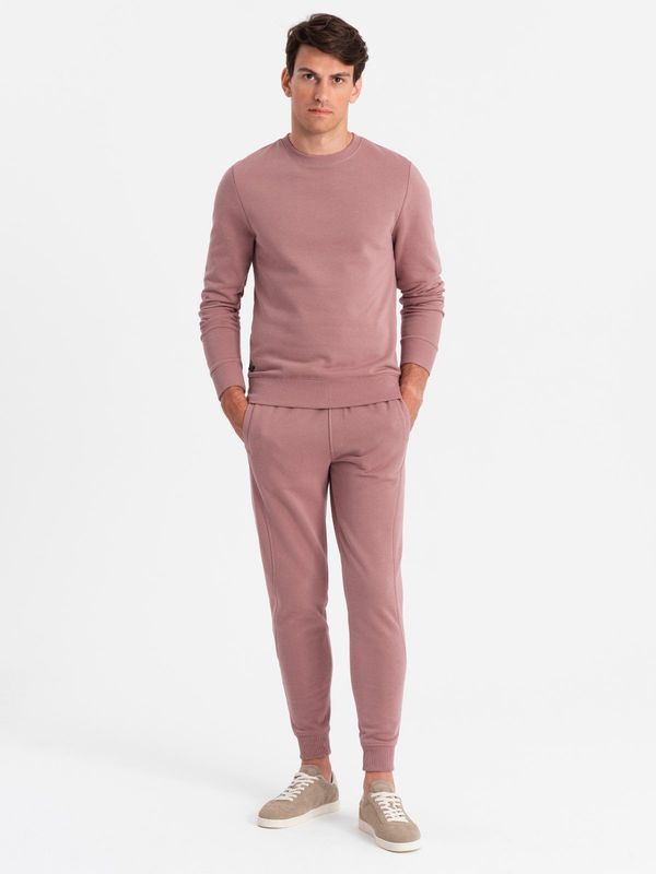 Ombre Ombre BASIC men's cotton sweatshirt set unbuttoned sweatshirt + joggers