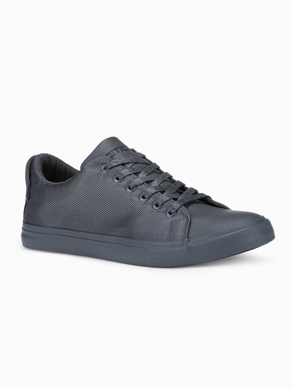 Ombre Ombre BASIC men's shoes sneakers in combined materials - gray