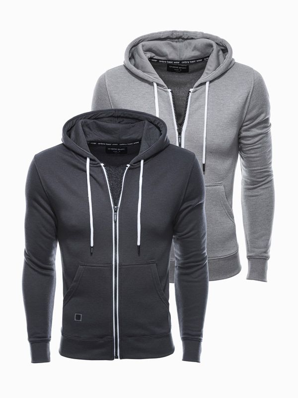 Ombre Ombre Clothing Men's zip-up sweatshirt - mix 2