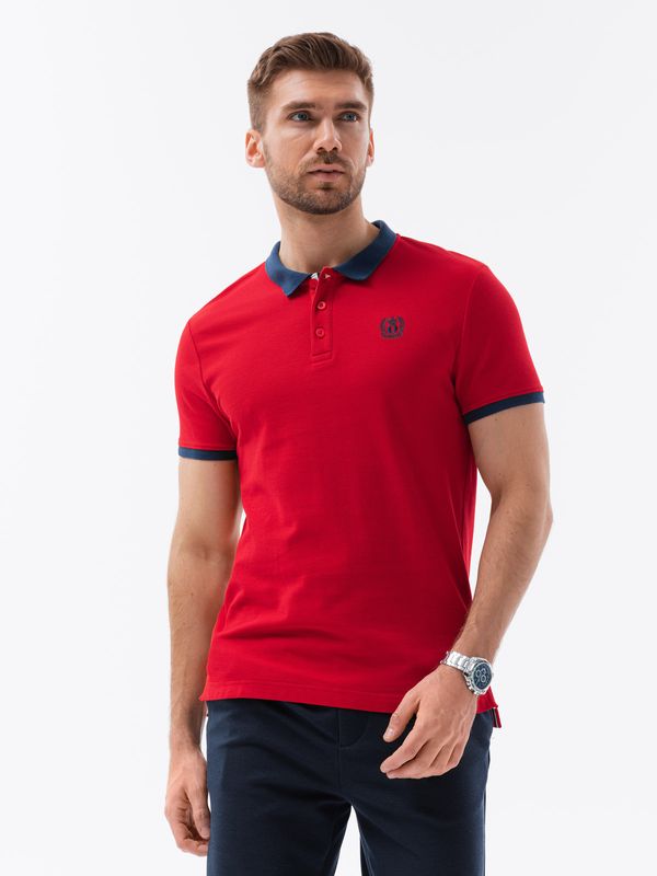 Ombre Ombre Men's polo shirt with contrasting elements