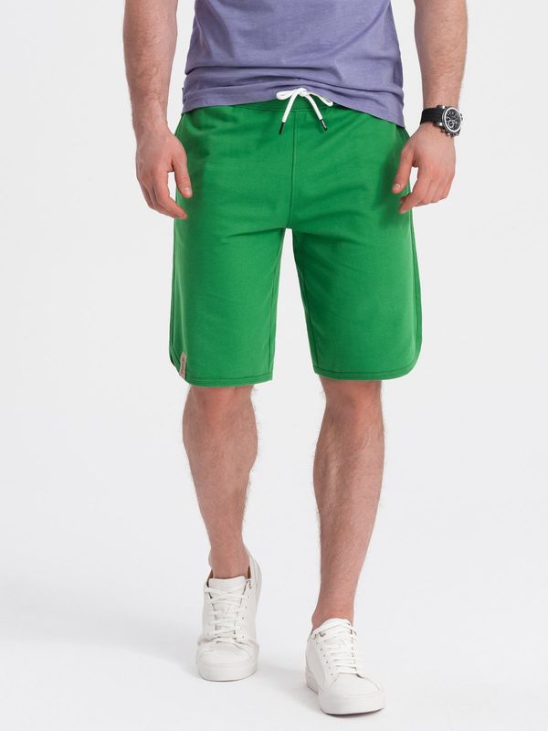 Ombre Ombre Men's rounded leg sweat shorts - green