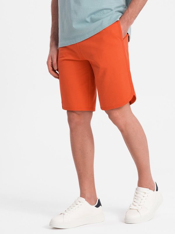 Ombre Ombre Men's rounded leg sweat shorts - orange