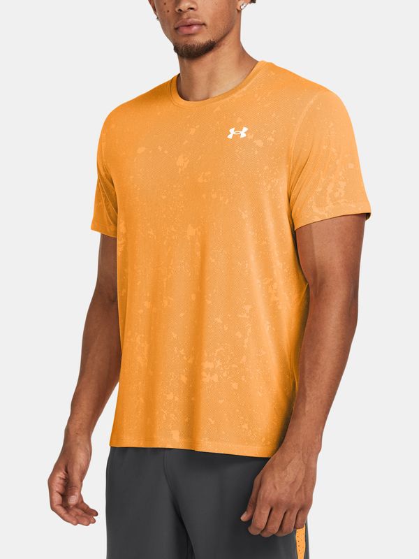 Under Armour Orange men's sports T-shirt Under Armour UA Launch Splatter SS