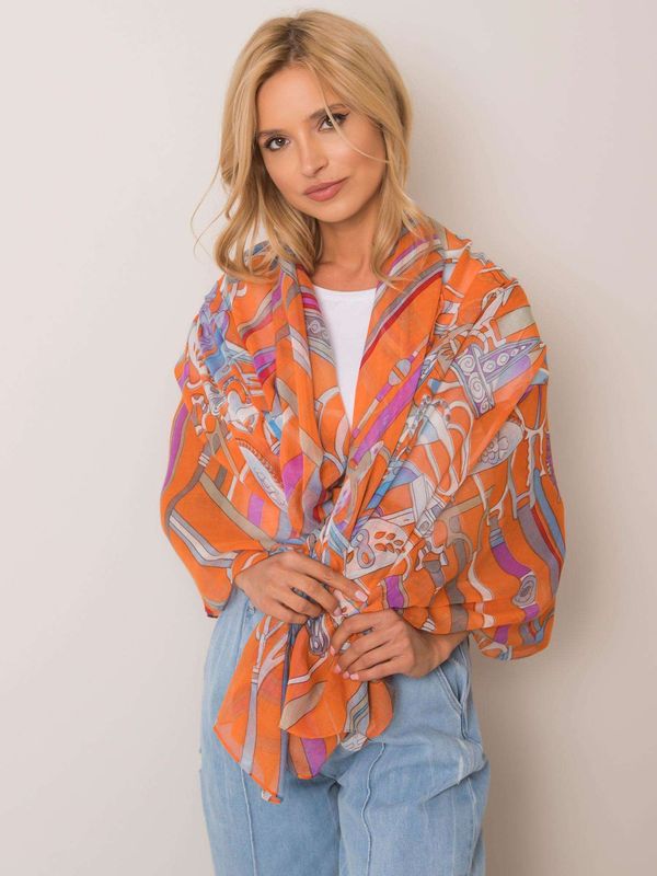 Fashionhunters Orange patterned scarf