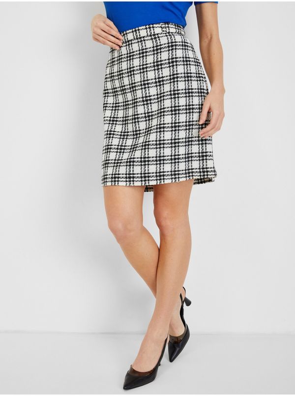 Orsay Orsay Black & White Checkered Skirt - Ladies