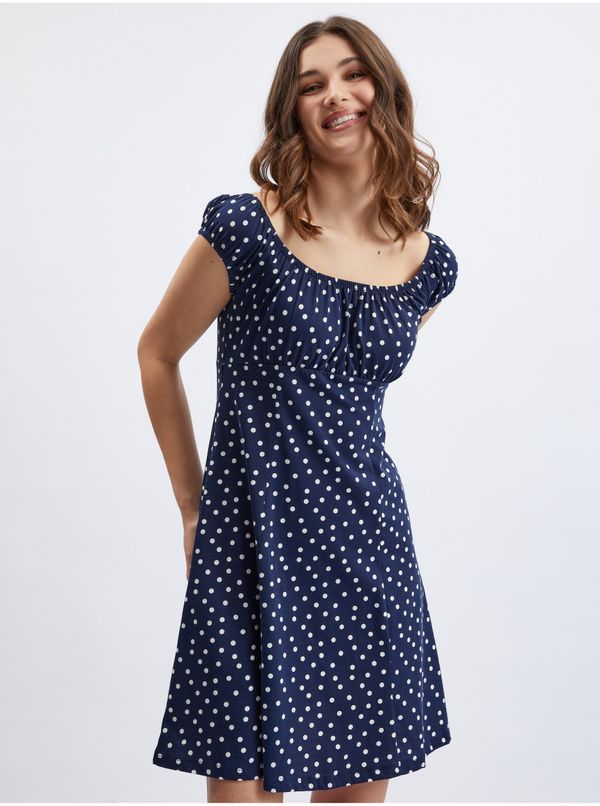 Orsay Orsay Dark blue polka dot dress - Ladies
