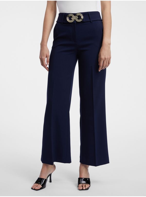 Orsay Orsay Dark blue women's wide trousers - Women