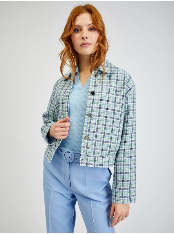 Orsay Orsay Light blue ladies plaid jacket - Ladies