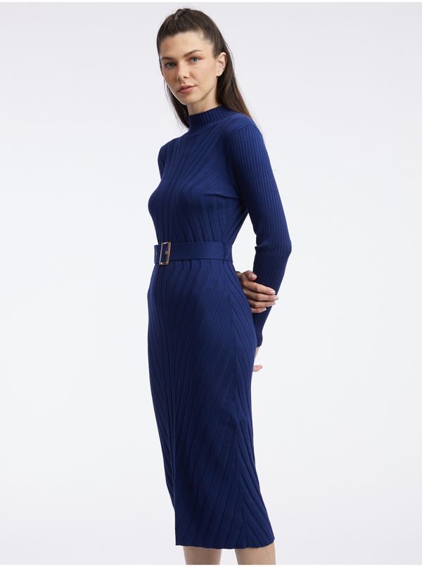 Orsay Orsay Navy Blue Women's Knit Midi Dress - Women's
