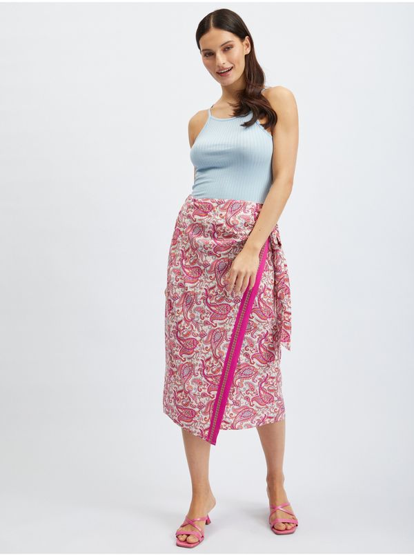 Orsay Orsay Pink Patterned Skirt - Women