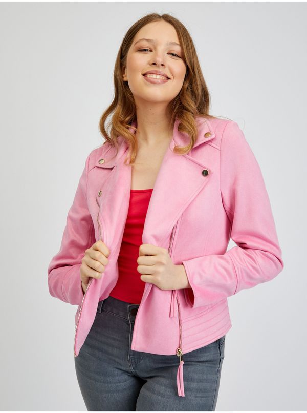 Orsay Orsay Pink Women's Leatherette Jacket in Suede - Women