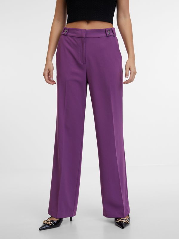 Orsay Orsay Purple Women's Straight Pants - Women's