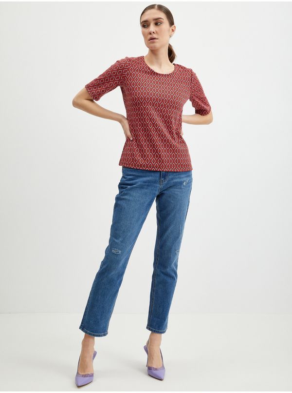 Orsay Orsay Red Women Patterned T-Shirt - Women