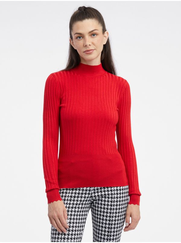 Orsay Orsay Red Women's Ribbed Sweater - Women