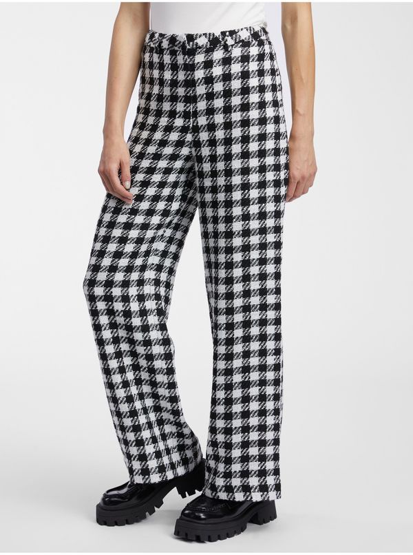 Orsay Orsay White and Black Ladies Patterned Pants - Women