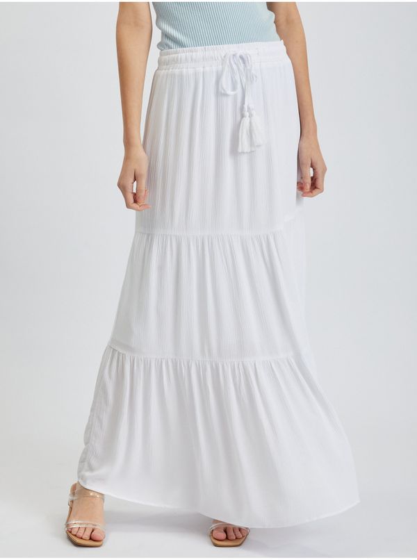 Orsay Orsay White Ladies Maxi Skirt - Women