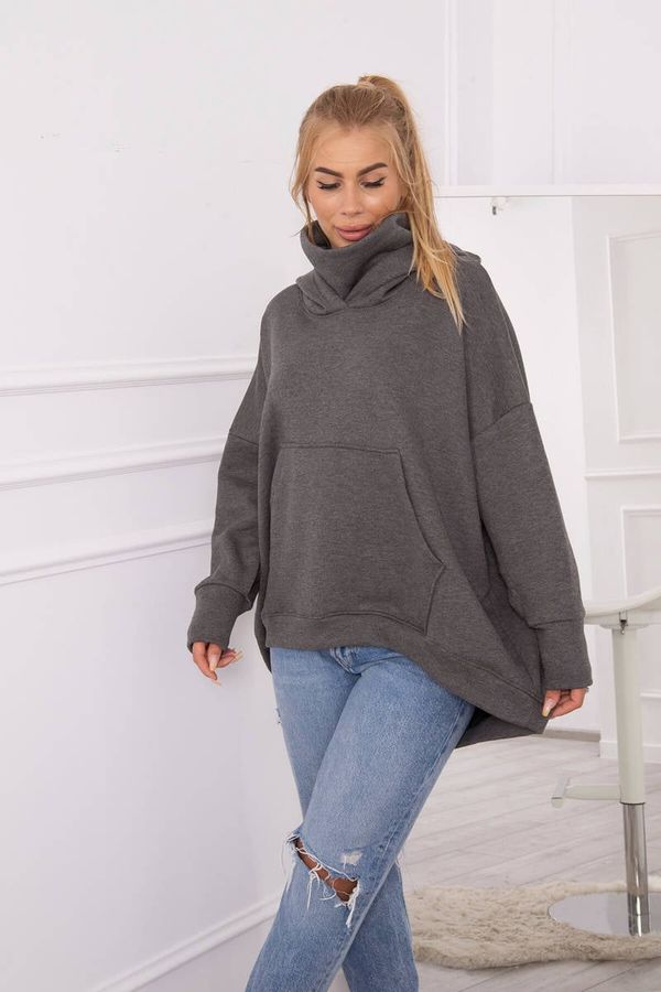 Kesi Oversize insulated graphite sweatshirt