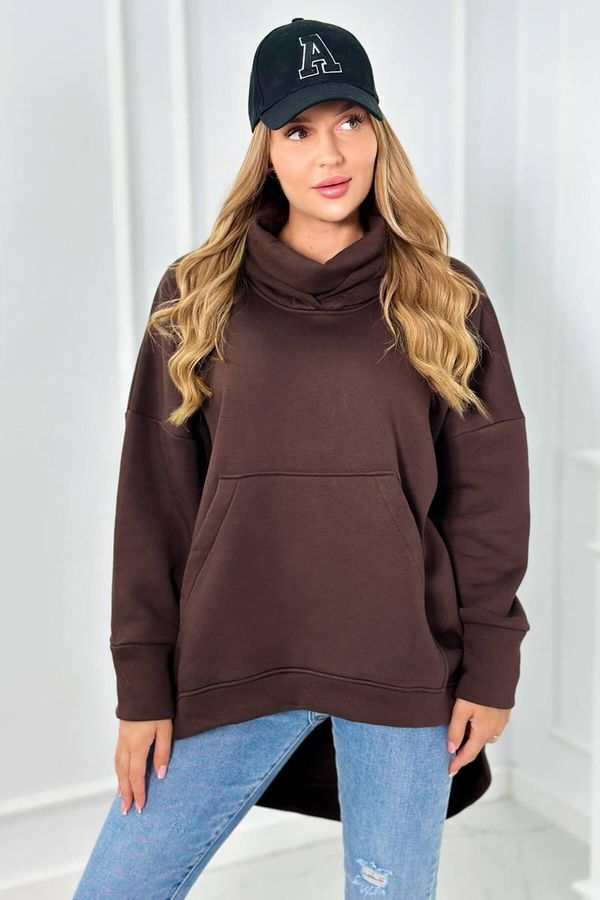 Kesi Oversize insulated sweatshirt brown color