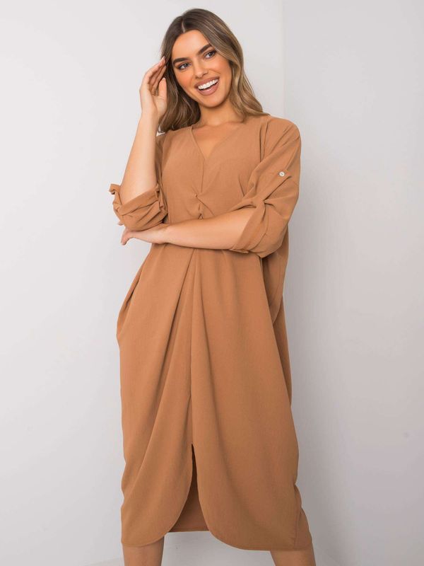 Fashionhunters Oversized camel dress