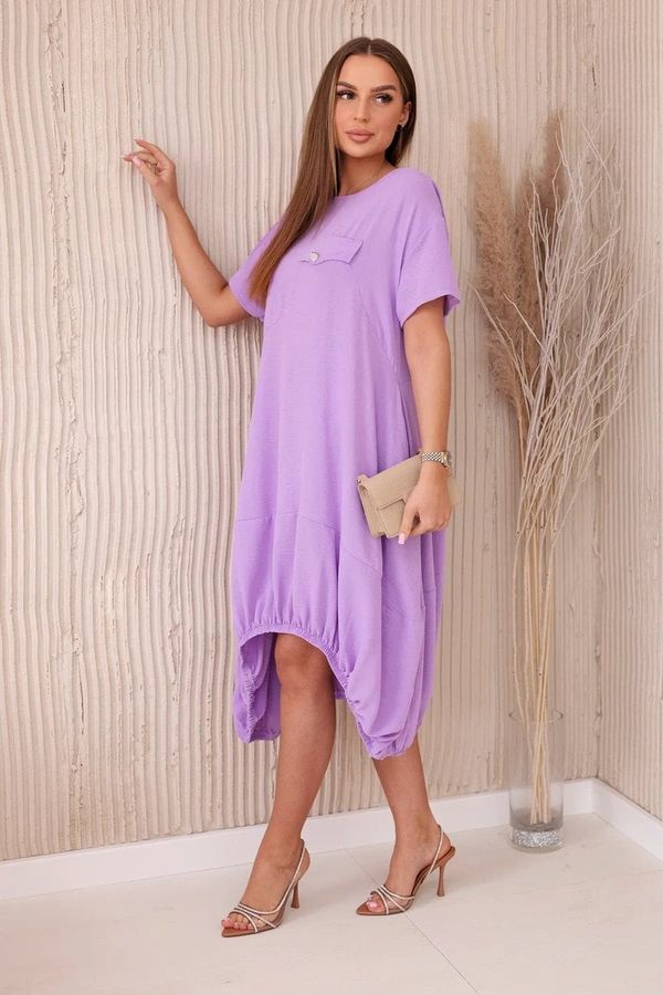 Kesi Oversized dress with light purple pockets