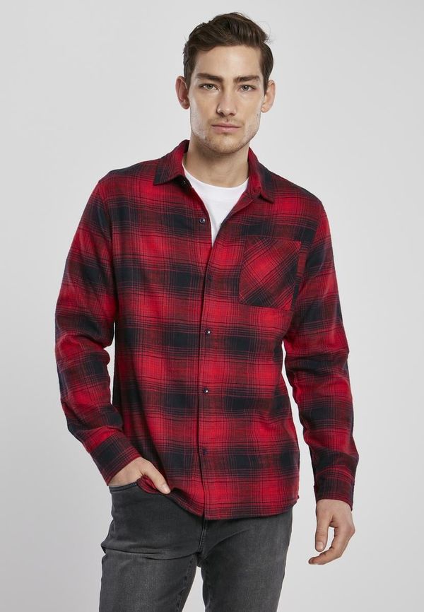 Urban Classics Oversized Plaid Grunge Shirt Black/Red