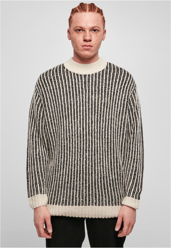 Urban Classics Oversized two-tone sweater white sand/black