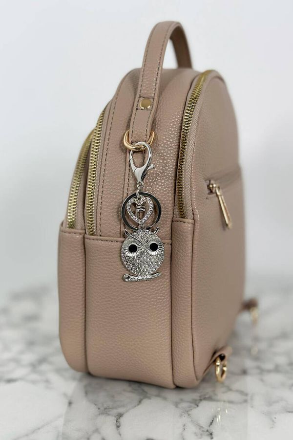 Kesi Owl keychain silver