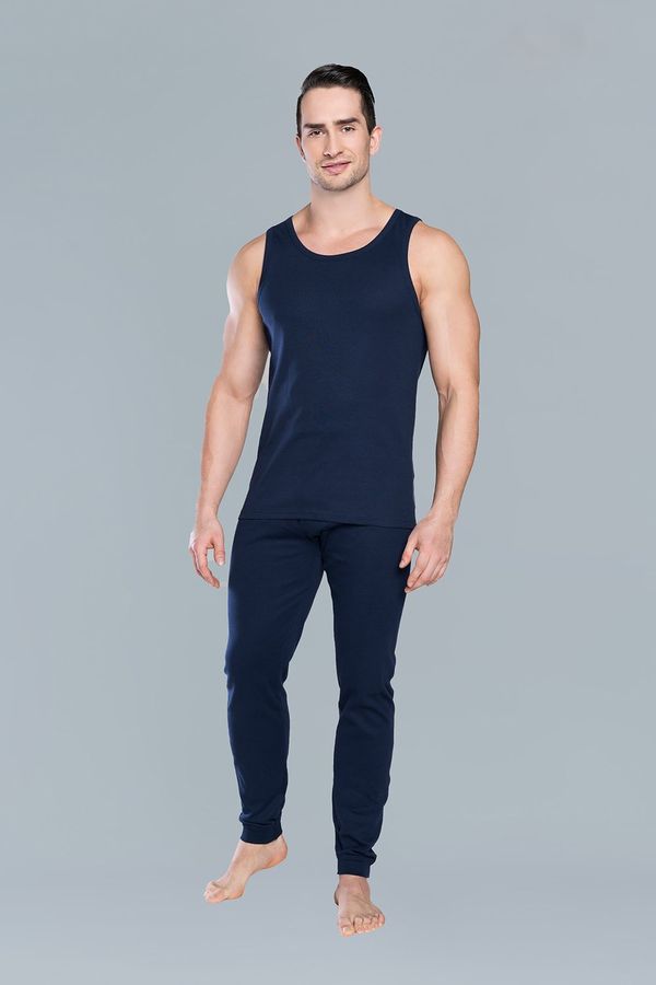 Italian Fashion Paco T-shirt with wide straps - navy blue