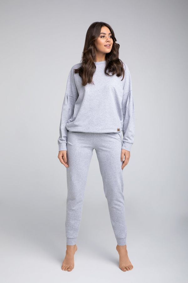 Italian Fashion Parma women's set, long sleeves, long trousers - melange