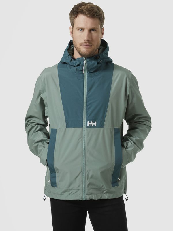 Helly Hansen Petrol - green men's sports jacket HELLY HANSEN Rig Rain Jacket