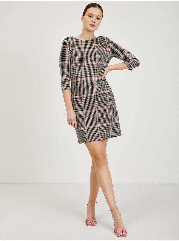 Orsay Pink-black checkered dress ORSAY - Ladies