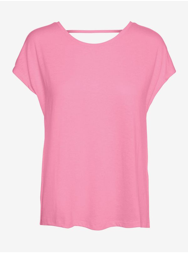 Vero Moda Pink T-shirt with neckline on the back VERO MODA Ulja June - Women
