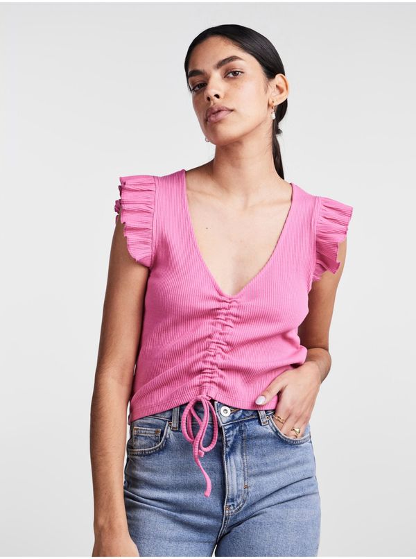 Pieces Pink Women's Crop Top Pieces Tegan - Women