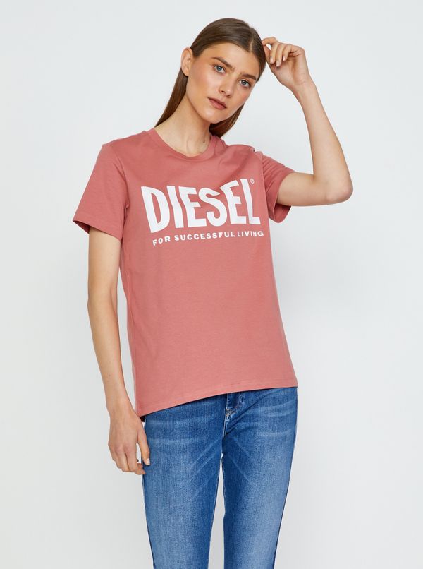 Diesel Pink women's T-shirt Diesel Sily-Ecologo - Women