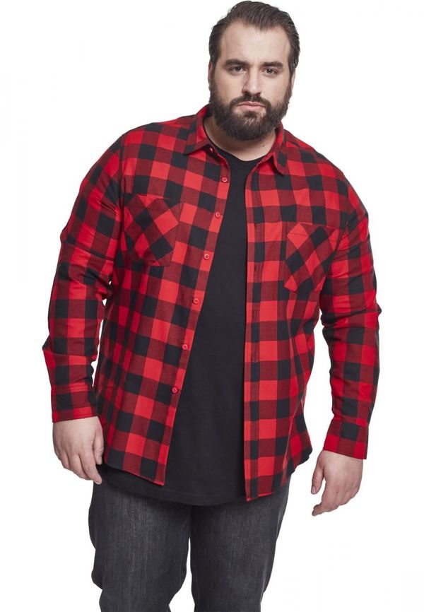 UC Men Plaid flannel shirt blk/red