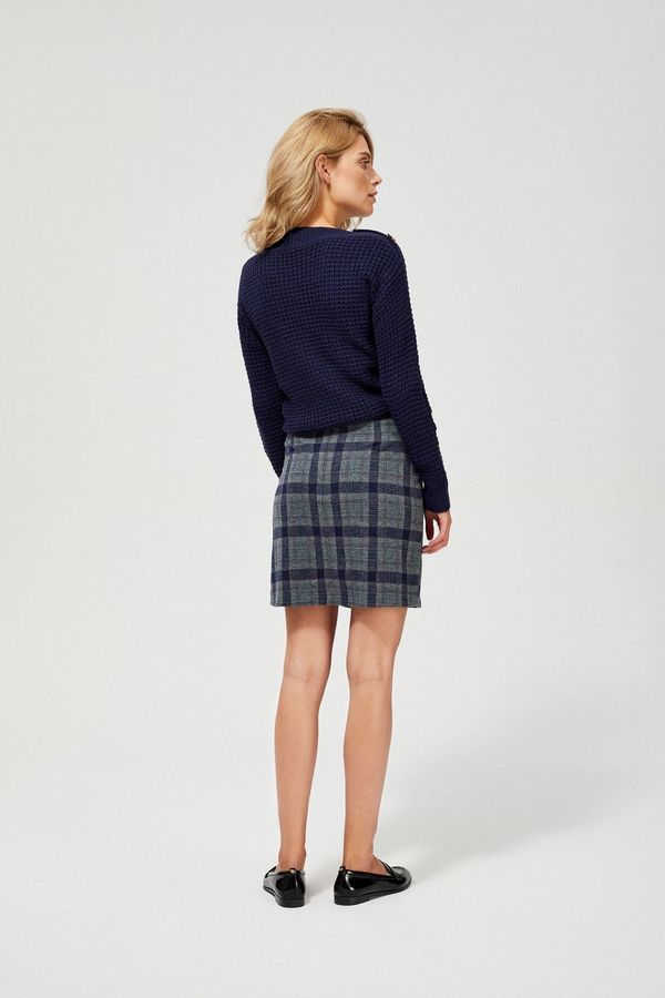 Moodo Plaid knitted skirt