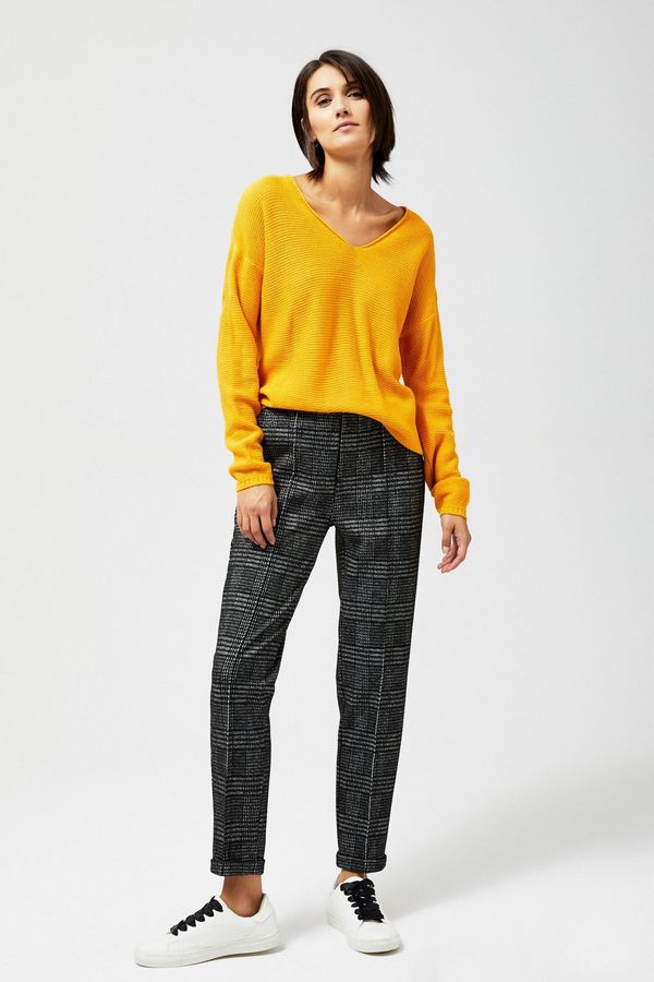 Moodo Plaid trousers - black